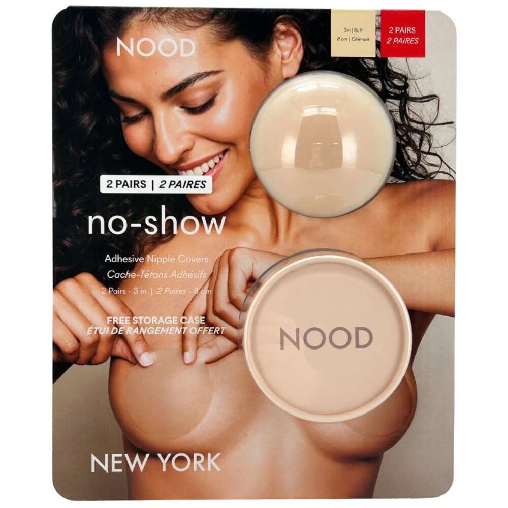 NOOD Women's No-Show Adhesive Nipple Covers: 2 Pairs / Buff